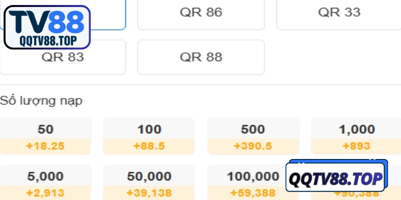 Hướng dẫn nạp tiền TV88 chi tiết từng phương thức