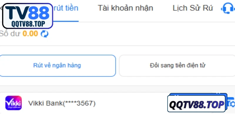 Hướng dẫn rút tiền TV88 đầy đủ chi tiết